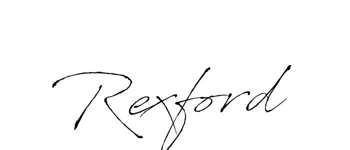 Design your own signature with our free online signature maker. With this signature software, you can create a handwritten (Antro_Vectra) signature for name Rexford. Rexford signature style 6 images and pictures png