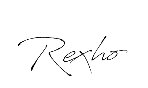 How to make Rexho signature? Antro_Vectra is a professional autograph style. Create handwritten signature for Rexho name. Rexho signature style 6 images and pictures png