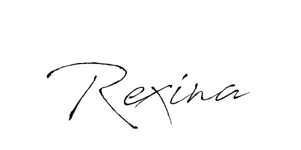 Design your own signature with our free online signature maker. With this signature software, you can create a handwritten (Antro_Vectra) signature for name Rexina. Rexina signature style 6 images and pictures png