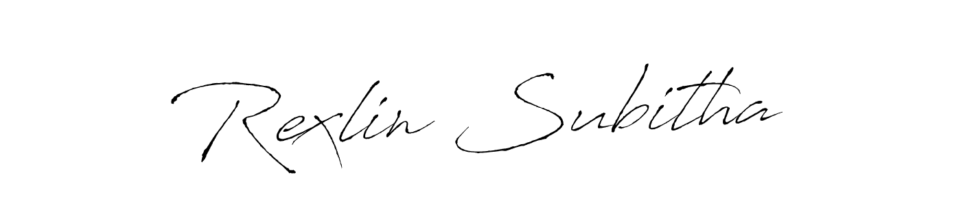 How to Draw Rexlin Subitha signature style? Antro_Vectra is a latest design signature styles for name Rexlin Subitha. Rexlin Subitha signature style 6 images and pictures png