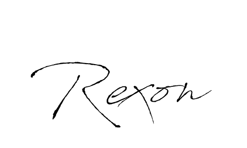 if you are searching for the best signature style for your name Rexon. so please give up your signature search. here we have designed multiple signature styles  using Antro_Vectra. Rexon signature style 6 images and pictures png