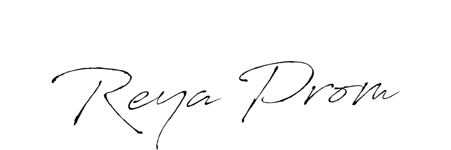 Reya Prom stylish signature style. Best Handwritten Sign (Antro_Vectra) for my name. Handwritten Signature Collection Ideas for my name Reya Prom. Reya Prom signature style 6 images and pictures png