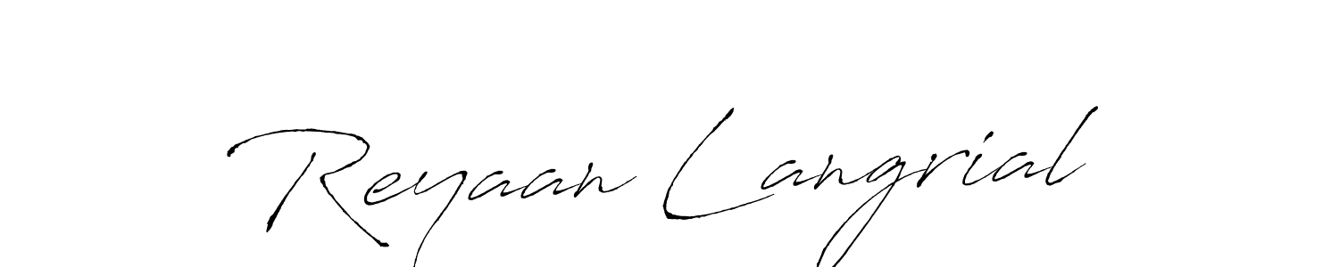 Similarly Antro_Vectra is the best handwritten signature design. Signature creator online .You can use it as an online autograph creator for name Reyaan Langrial. Reyaan Langrial signature style 6 images and pictures png