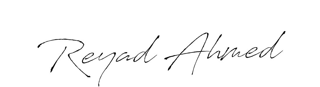 Design your own signature with our free online signature maker. With this signature software, you can create a handwritten (Antro_Vectra) signature for name Reyad Ahmed. Reyad Ahmed signature style 6 images and pictures png