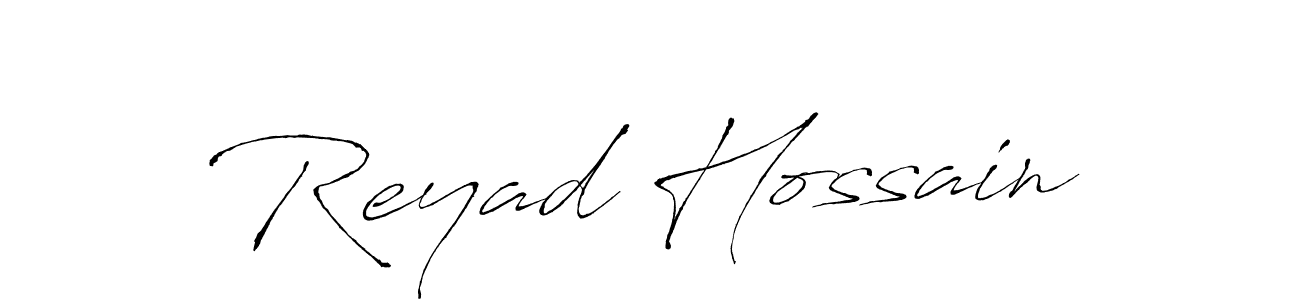 Create a beautiful signature design for name Reyad Hossain. With this signature (Antro_Vectra) fonts, you can make a handwritten signature for free. Reyad Hossain signature style 6 images and pictures png