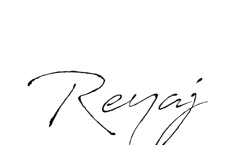 Use a signature maker to create a handwritten signature online. With this signature software, you can design (Antro_Vectra) your own signature for name Reyaj. Reyaj signature style 6 images and pictures png