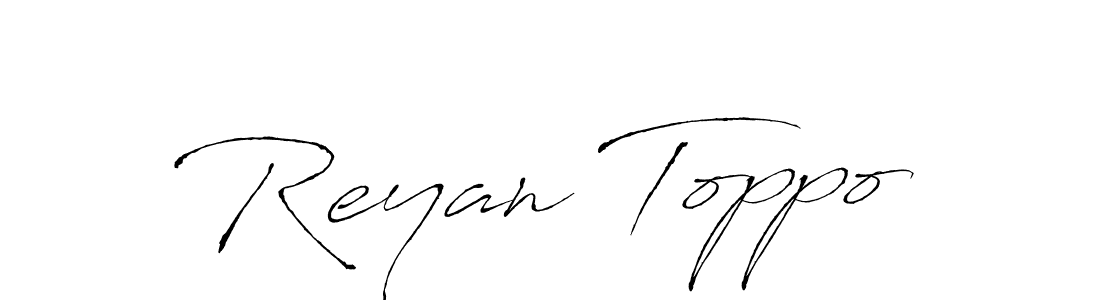 Also You can easily find your signature by using the search form. We will create Reyan Toppo name handwritten signature images for you free of cost using Antro_Vectra sign style. Reyan Toppo signature style 6 images and pictures png