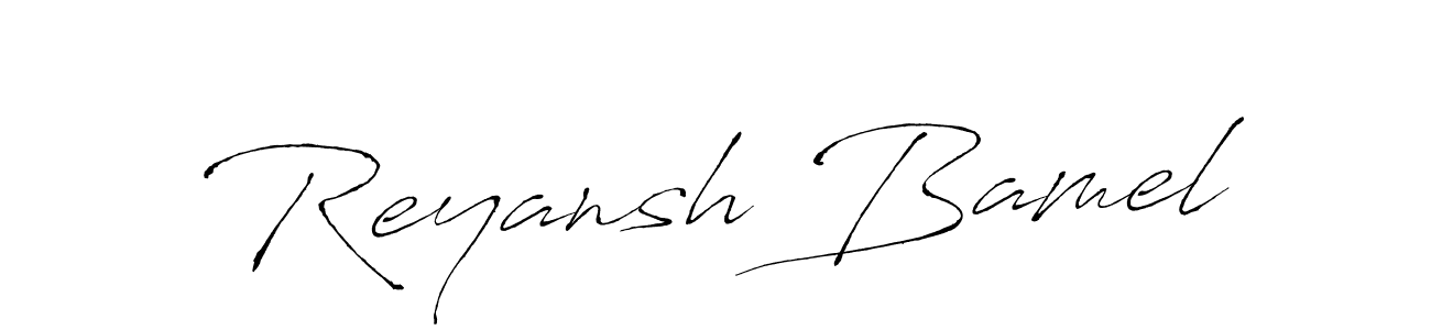 It looks lik you need a new signature style for name Reyansh Bamel. Design unique handwritten (Antro_Vectra) signature with our free signature maker in just a few clicks. Reyansh Bamel signature style 6 images and pictures png