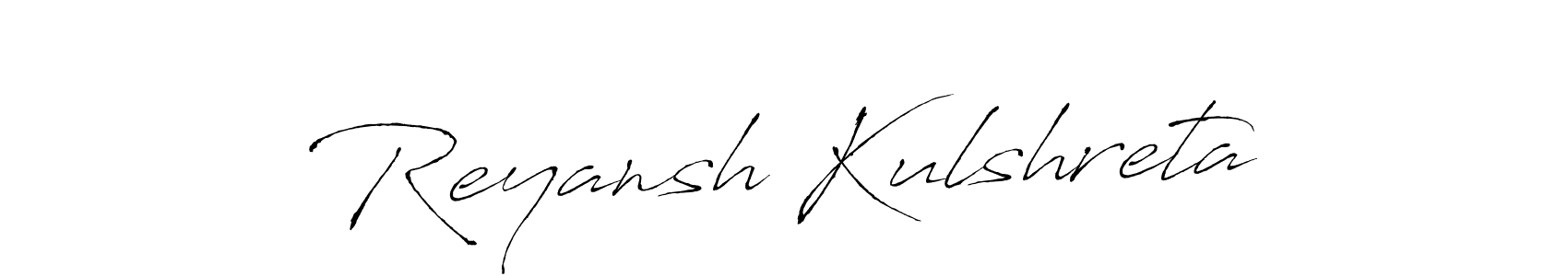 Design your own signature with our free online signature maker. With this signature software, you can create a handwritten (Antro_Vectra) signature for name Reyansh Kulshreta. Reyansh Kulshreta signature style 6 images and pictures png