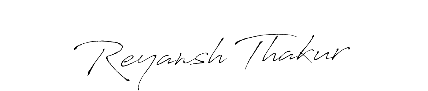 How to make Reyansh Thakur name signature. Use Antro_Vectra style for creating short signs online. This is the latest handwritten sign. Reyansh Thakur signature style 6 images and pictures png