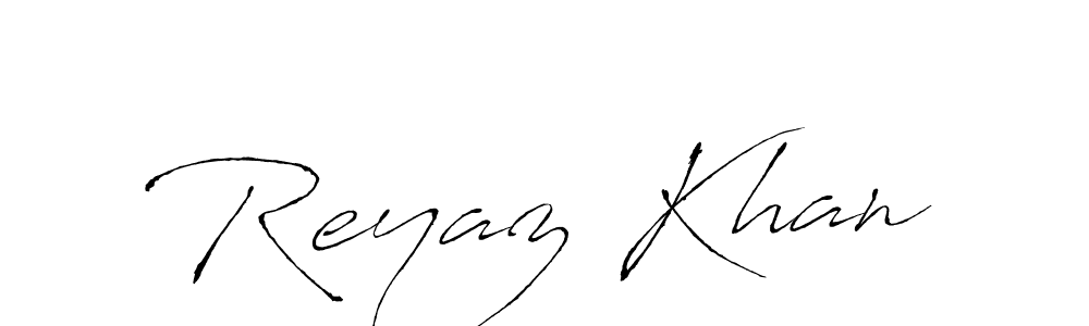 How to make Reyaz Khan name signature. Use Antro_Vectra style for creating short signs online. This is the latest handwritten sign. Reyaz Khan signature style 6 images and pictures png