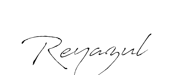 The best way (Antro_Vectra) to make a short signature is to pick only two or three words in your name. The name Reyazul include a total of six letters. For converting this name. Reyazul signature style 6 images and pictures png