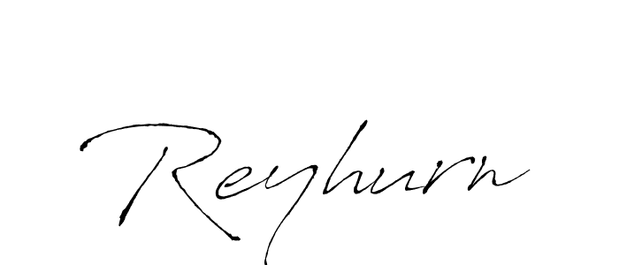 How to make Reyhurn signature? Antro_Vectra is a professional autograph style. Create handwritten signature for Reyhurn name. Reyhurn signature style 6 images and pictures png