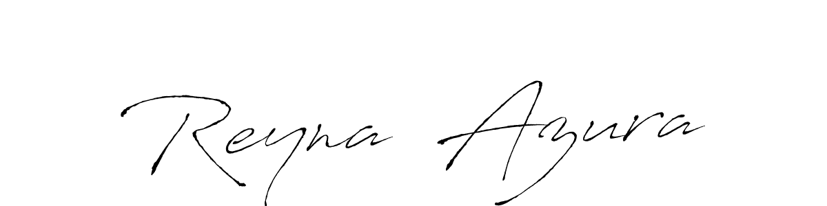 How to make Reyna  Azura name signature. Use Antro_Vectra style for creating short signs online. This is the latest handwritten sign. Reyna  Azura signature style 6 images and pictures png