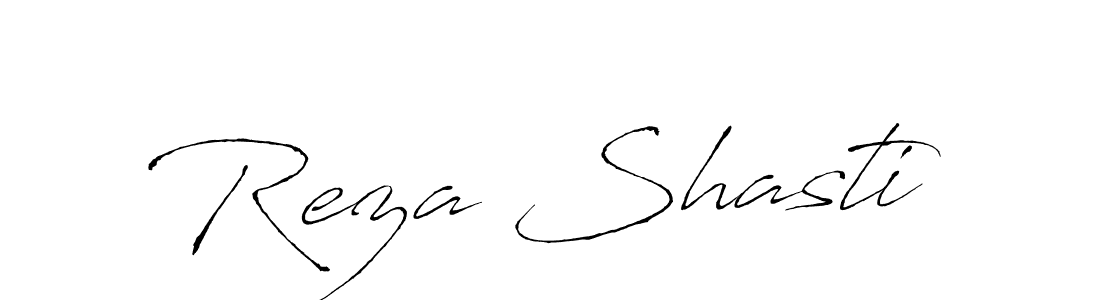 Make a beautiful signature design for name Reza Shasti. With this signature (Antro_Vectra) style, you can create a handwritten signature for free. Reza Shasti signature style 6 images and pictures png