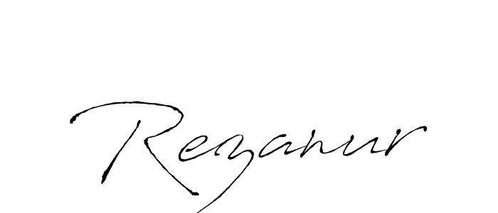 Create a beautiful signature design for name Rezanur. With this signature (Antro_Vectra) fonts, you can make a handwritten signature for free. Rezanur signature style 6 images and pictures png