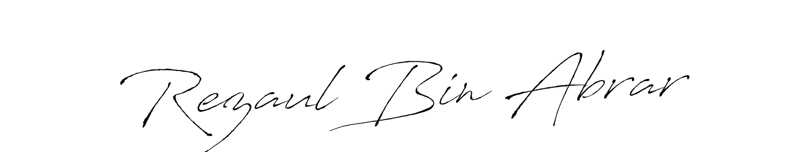 Create a beautiful signature design for name Rezaul Bin Abrar. With this signature (Antro_Vectra) fonts, you can make a handwritten signature for free. Rezaul Bin Abrar signature style 6 images and pictures png