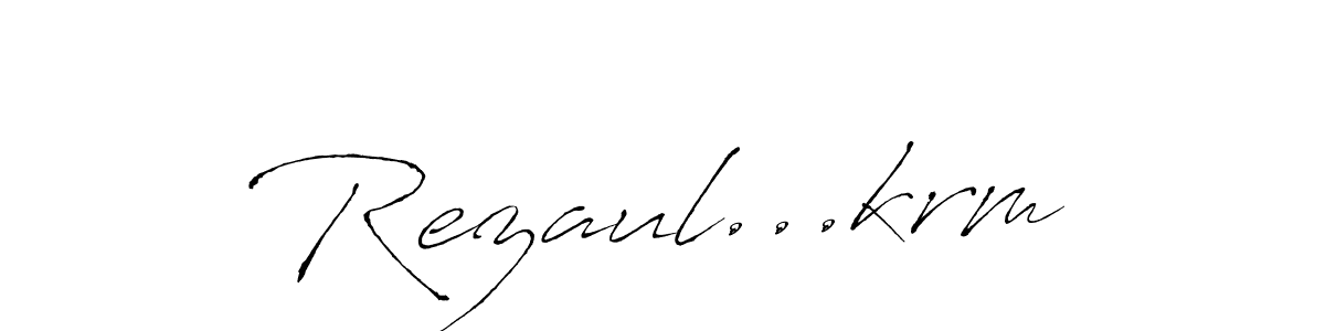 Design your own signature with our free online signature maker. With this signature software, you can create a handwritten (Antro_Vectra) signature for name Rezaul...krm. Rezaul...krm signature style 6 images and pictures png