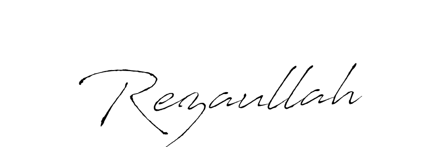 Design your own signature with our free online signature maker. With this signature software, you can create a handwritten (Antro_Vectra) signature for name Rezaullah. Rezaullah signature style 6 images and pictures png