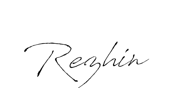 How to make Rezhin signature? Antro_Vectra is a professional autograph style. Create handwritten signature for Rezhin name. Rezhin signature style 6 images and pictures png