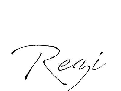 How to make Rezi signature? Antro_Vectra is a professional autograph style. Create handwritten signature for Rezi name. Rezi signature style 6 images and pictures png