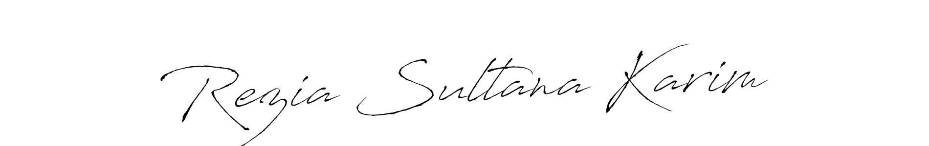 Create a beautiful signature design for name Rezia Sultana Karim. With this signature (Antro_Vectra) fonts, you can make a handwritten signature for free. Rezia Sultana Karim signature style 6 images and pictures png