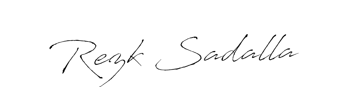 Use a signature maker to create a handwritten signature online. With this signature software, you can design (Antro_Vectra) your own signature for name Rezk Sadalla. Rezk Sadalla signature style 6 images and pictures png