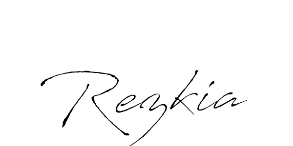 Similarly Antro_Vectra is the best handwritten signature design. Signature creator online .You can use it as an online autograph creator for name Rezkia. Rezkia signature style 6 images and pictures png