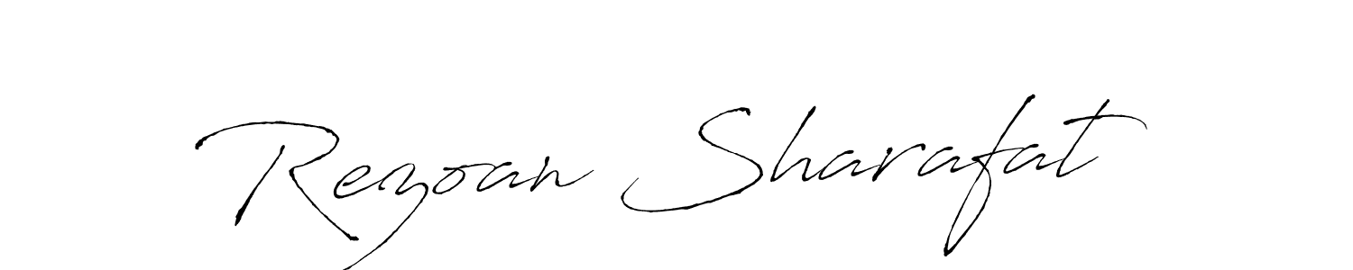 Rezoan Sharafat stylish signature style. Best Handwritten Sign (Antro_Vectra) for my name. Handwritten Signature Collection Ideas for my name Rezoan Sharafat. Rezoan Sharafat signature style 6 images and pictures png