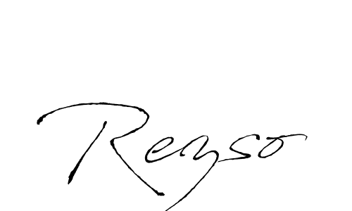 if you are searching for the best signature style for your name Rezso. so please give up your signature search. here we have designed multiple signature styles  using Antro_Vectra. Rezso signature style 6 images and pictures png