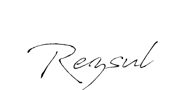 Also we have Rezsul name is the best signature style. Create professional handwritten signature collection using Antro_Vectra autograph style. Rezsul signature style 6 images and pictures png