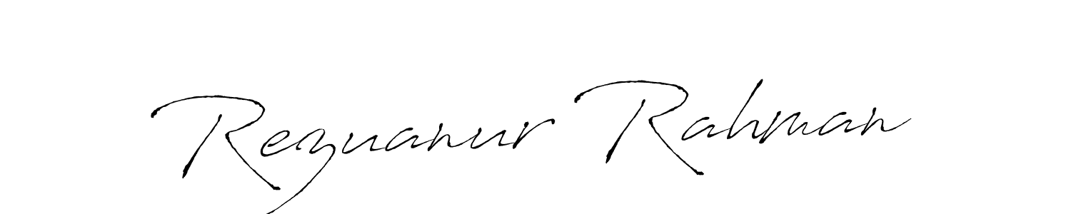 Rezuanur Rahman stylish signature style. Best Handwritten Sign (Antro_Vectra) for my name. Handwritten Signature Collection Ideas for my name Rezuanur Rahman. Rezuanur Rahman signature style 6 images and pictures png