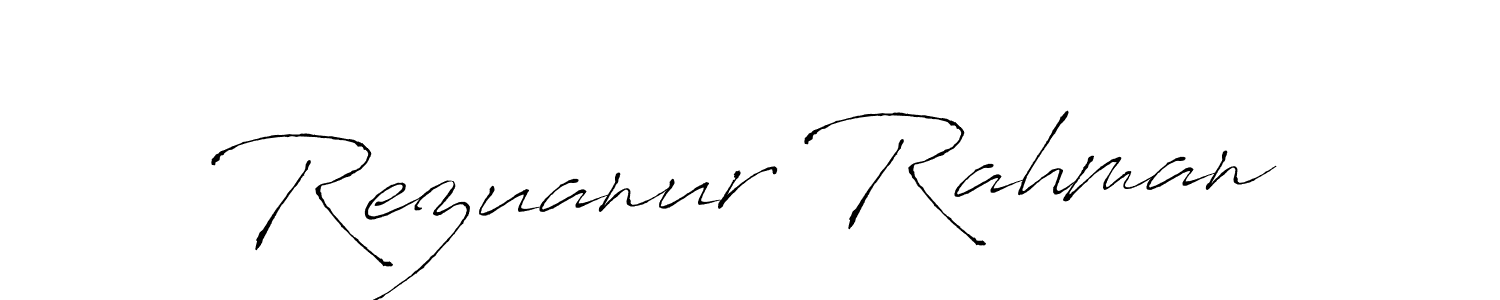 The best way (Antro_Vectra) to make a short signature is to pick only two or three words in your name. The name Rezuanur Rahman include a total of six letters. For converting this name. Rezuanur Rahman signature style 6 images and pictures png