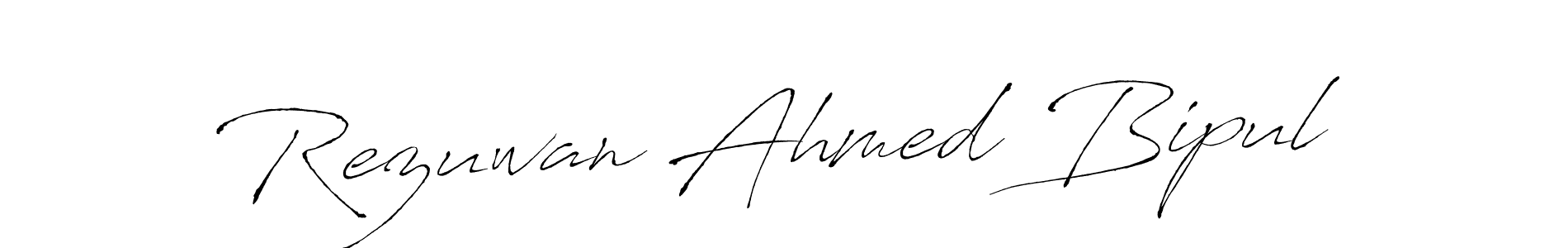 Antro_Vectra is a professional signature style that is perfect for those who want to add a touch of class to their signature. It is also a great choice for those who want to make their signature more unique. Get Rezuwan Ahmed Bipul name to fancy signature for free. Rezuwan Ahmed Bipul signature style 6 images and pictures png