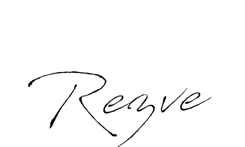 How to make Rezve signature? Antro_Vectra is a professional autograph style. Create handwritten signature for Rezve name. Rezve signature style 6 images and pictures png