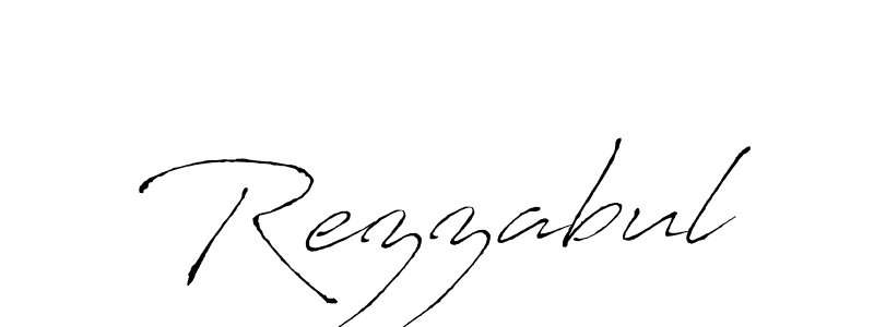 How to make Rezzabul signature? Antro_Vectra is a professional autograph style. Create handwritten signature for Rezzabul name. Rezzabul signature style 6 images and pictures png