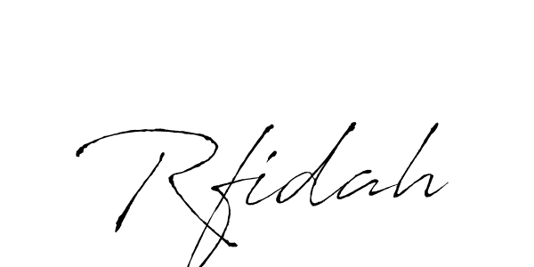 Design your own signature with our free online signature maker. With this signature software, you can create a handwritten (Antro_Vectra) signature for name Rfidah. Rfidah signature style 6 images and pictures png