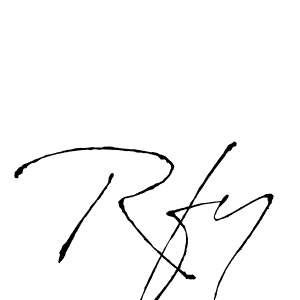 You should practise on your own different ways (Antro_Vectra) to write your name (Rfy) in signature. don't let someone else do it for you. Rfy signature style 6 images and pictures png