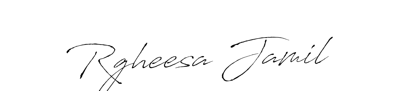 The best way (Antro_Vectra) to make a short signature is to pick only two or three words in your name. The name Rgheesa Jamil include a total of six letters. For converting this name. Rgheesa Jamil signature style 6 images and pictures png