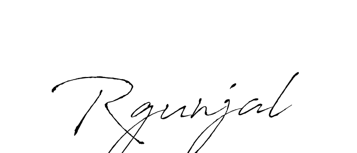 Use a signature maker to create a handwritten signature online. With this signature software, you can design (Antro_Vectra) your own signature for name Rgunjal. Rgunjal signature style 6 images and pictures png