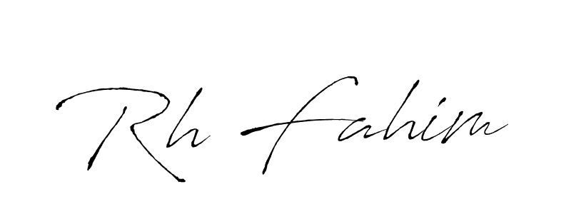 How to make Rh Fahim name signature. Use Antro_Vectra style for creating short signs online. This is the latest handwritten sign. Rh Fahim signature style 6 images and pictures png