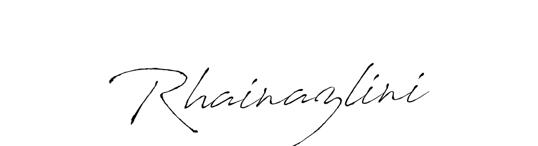 Create a beautiful signature design for name Rhainazlini. With this signature (Antro_Vectra) fonts, you can make a handwritten signature for free. Rhainazlini signature style 6 images and pictures png