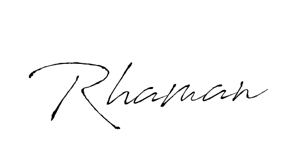 Make a beautiful signature design for name Rhaman. With this signature (Antro_Vectra) style, you can create a handwritten signature for free. Rhaman signature style 6 images and pictures png