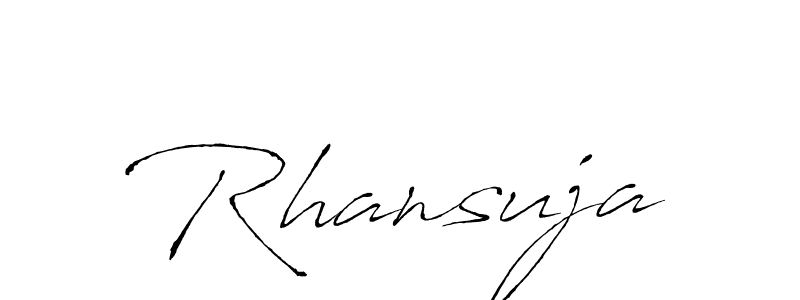 Rhansuja stylish signature style. Best Handwritten Sign (Antro_Vectra) for my name. Handwritten Signature Collection Ideas for my name Rhansuja. Rhansuja signature style 6 images and pictures png