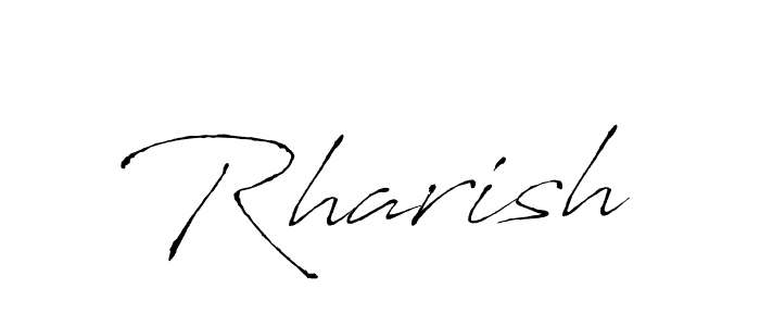 How to make Rharish name signature. Use Antro_Vectra style for creating short signs online. This is the latest handwritten sign. Rharish signature style 6 images and pictures png