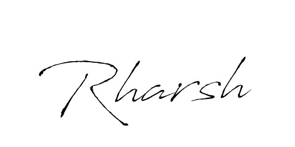How to make Rharsh signature? Antro_Vectra is a professional autograph style. Create handwritten signature for Rharsh name. Rharsh signature style 6 images and pictures png