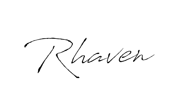 Make a beautiful signature design for name Rhaven. With this signature (Antro_Vectra) style, you can create a handwritten signature for free. Rhaven signature style 6 images and pictures png