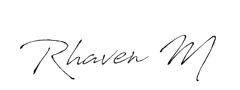 How to make Rhaven M signature? Antro_Vectra is a professional autograph style. Create handwritten signature for Rhaven M name. Rhaven M signature style 6 images and pictures png