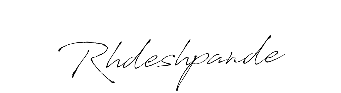Create a beautiful signature design for name Rhdeshpande. With this signature (Antro_Vectra) fonts, you can make a handwritten signature for free. Rhdeshpande signature style 6 images and pictures png
