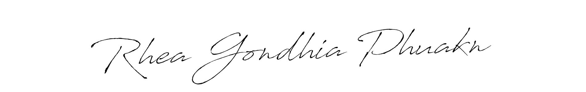 Also You can easily find your signature by using the search form. We will create Rhea Gondhia Phuakn name handwritten signature images for you free of cost using Antro_Vectra sign style. Rhea Gondhia Phuakn signature style 6 images and pictures png